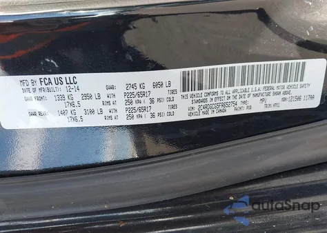 2015 Dodge Grand Caravan Sxt z USA, uszkodzony, nr VIN 2C4RDGCG5FR652754